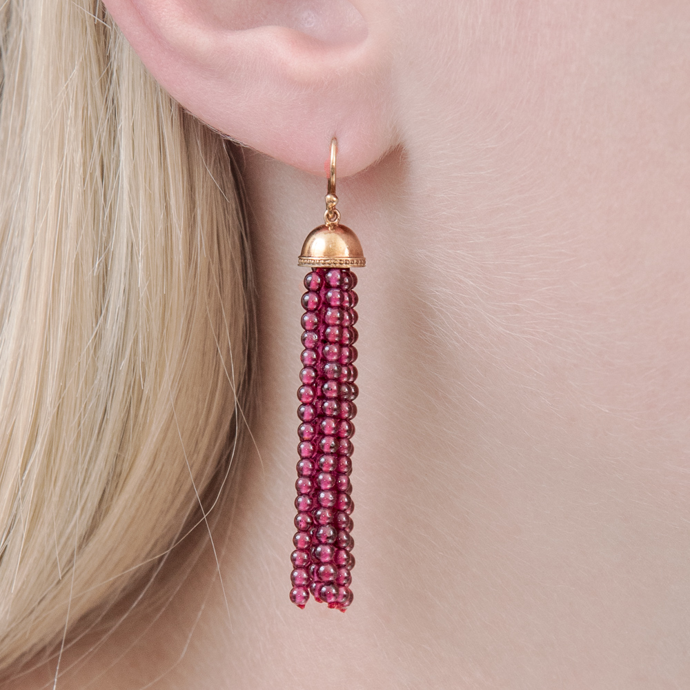 Exclusive Rose Gold and Tassel Drop Earrings London Road Jewellery