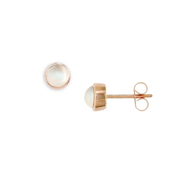 Rose gold moonstone earrings