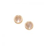 Moonstone bubble stud earrings rose gold