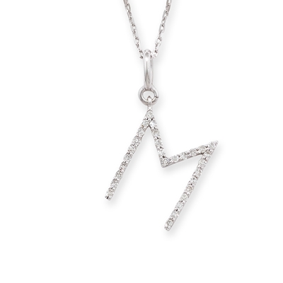 Diamond Letter Disc Necklace - M for Women | Jennifer Meyer