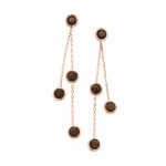 9ct rose gold Smoky quartz drop earrings