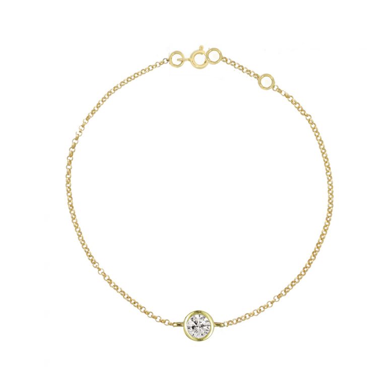 Solitaire Diamond Gold Bracelet London Road Jewellery