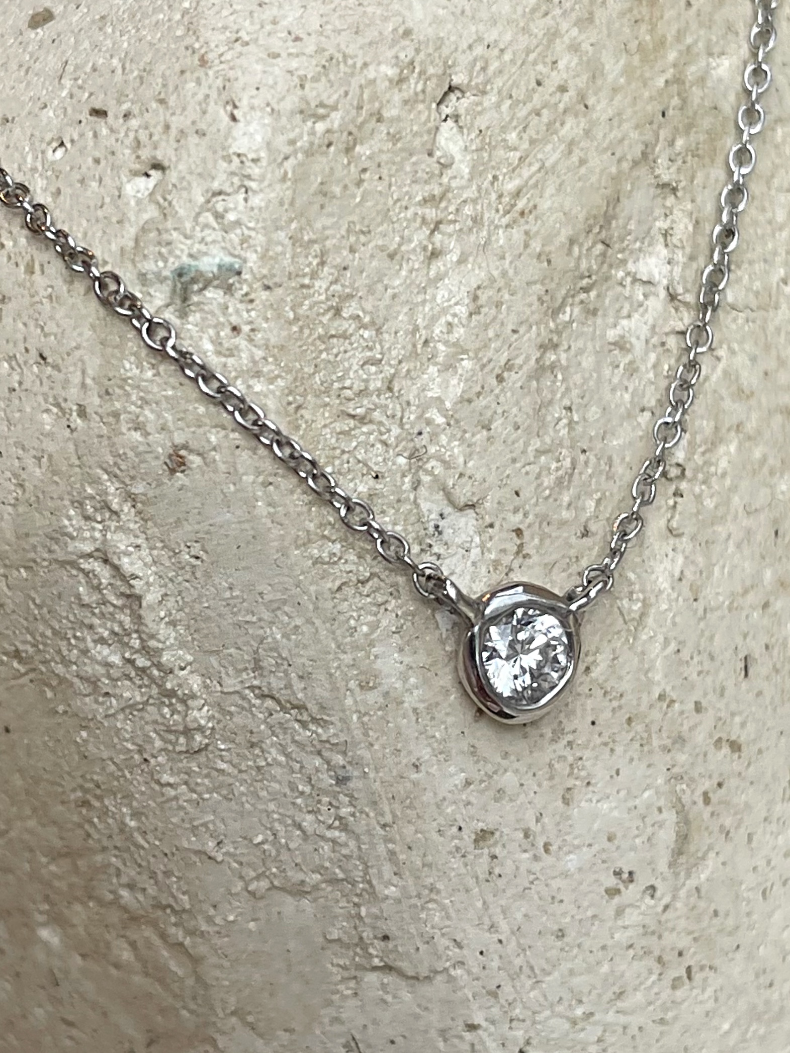 Diamond Bezel Necklace