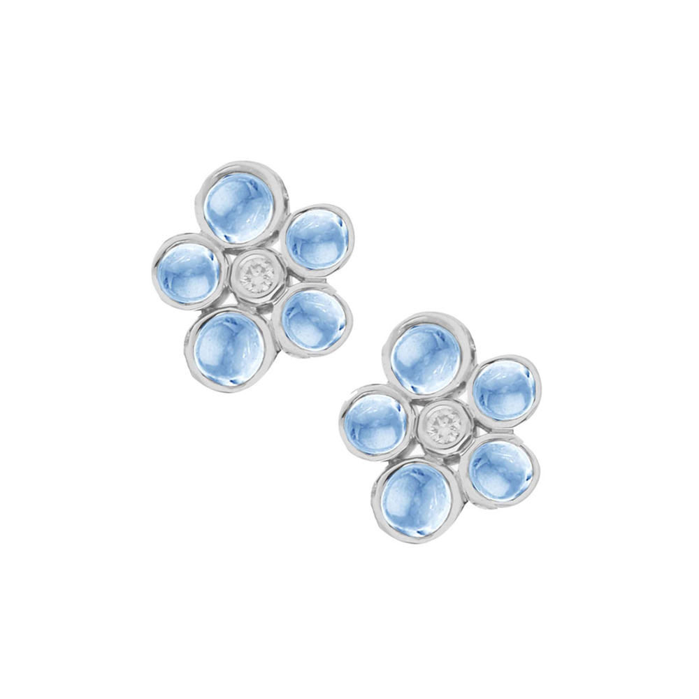 View The Range Of Exclusive London Road Jewellery Earrings Stunning White Gold Diamond Blue Topaz Bubble Cer Earrings