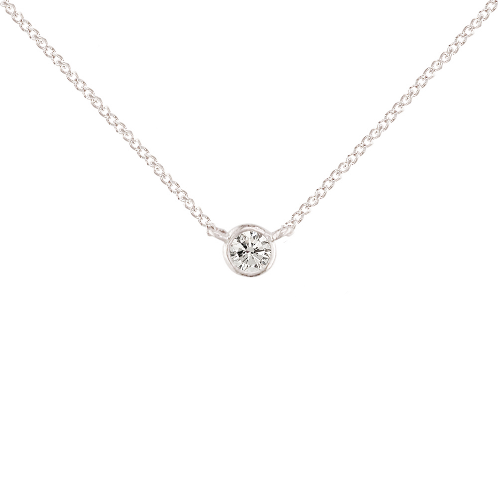 Gelin 0.10 ct Round 4-Prong Solitaire Diamond Pendant Necklace in 14K Gold  – Gelin Diamond