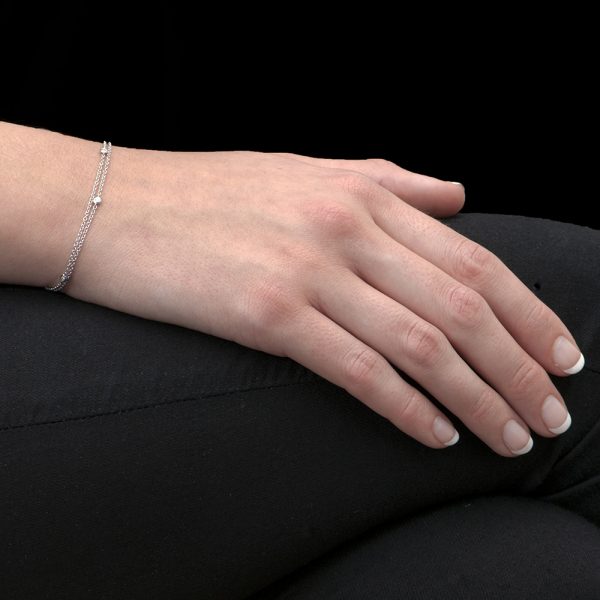 White Gold Raindrop Diamond Bracelet