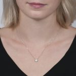 White gold diamond cluster ball pendant