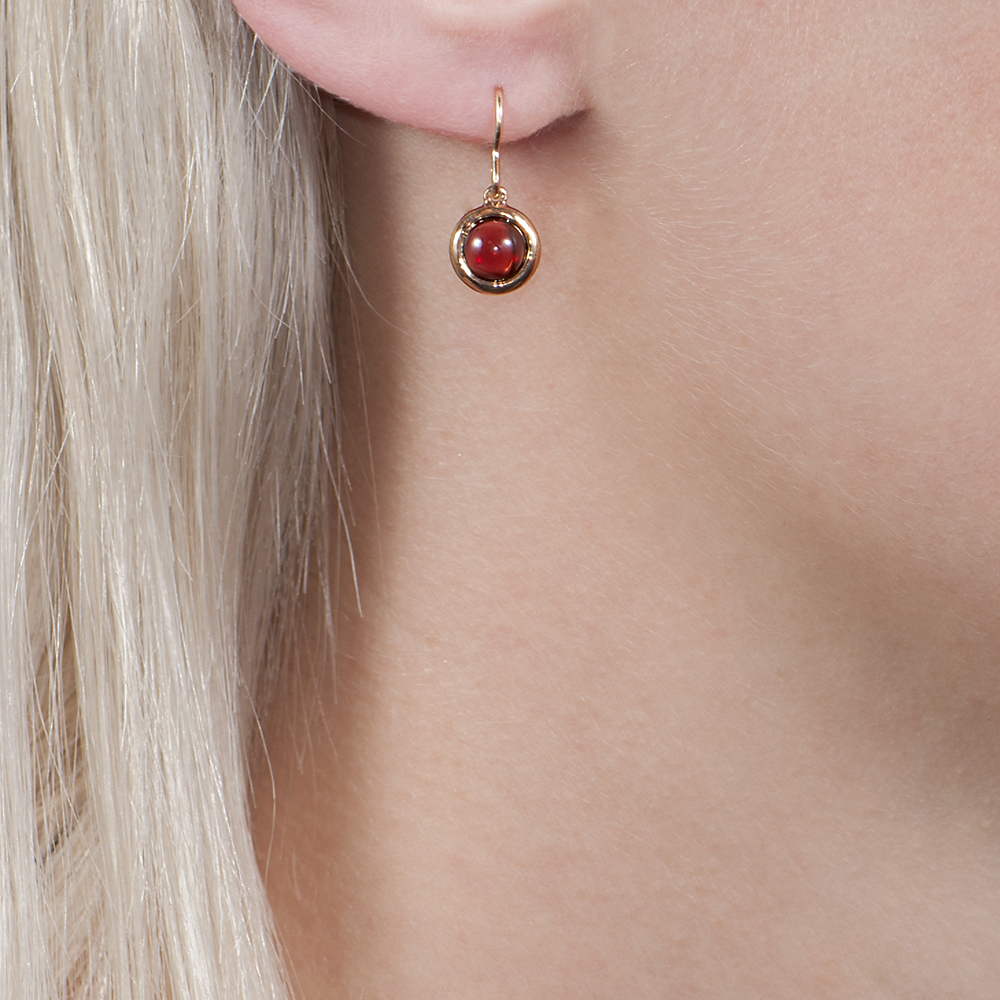 22.00 ct. t.w. Garnet Drop Earrings in 14kt Yellow Gold | Ross-Simons