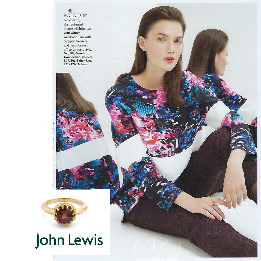 Coronation garnet ring features in John  Lewis  Christmas 