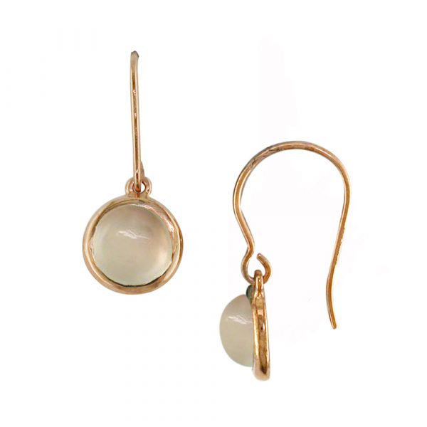 Rose gold moonstone drop Bubble earrings