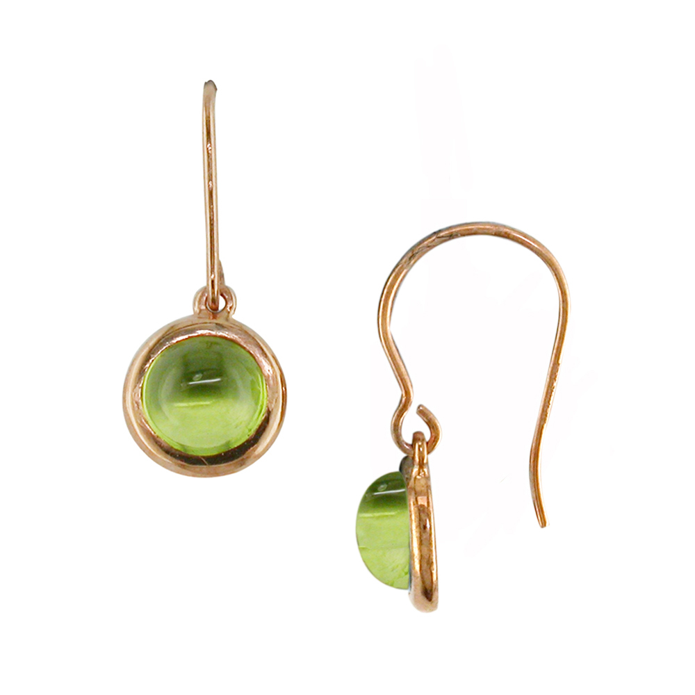 4.95 Carat 14K Gold Grape Peridot Earrings For Sale | Gemtry | Gemtry