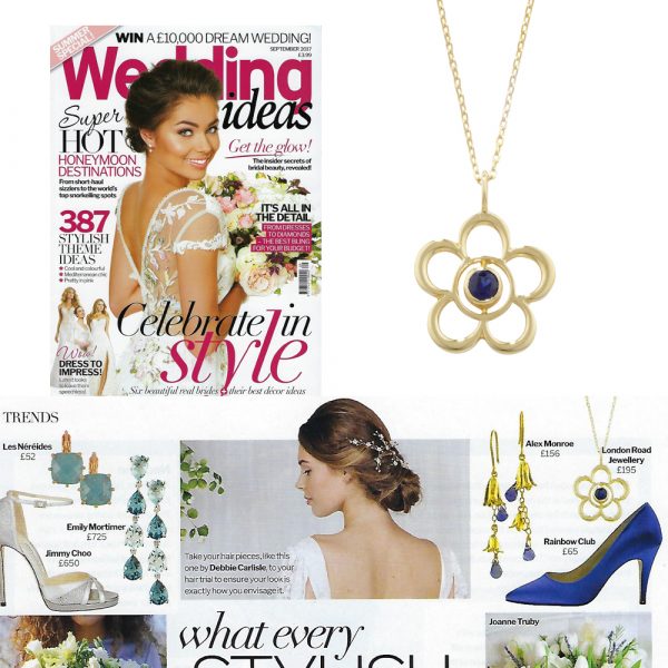 Yellow gold sapphire Blossom pendant