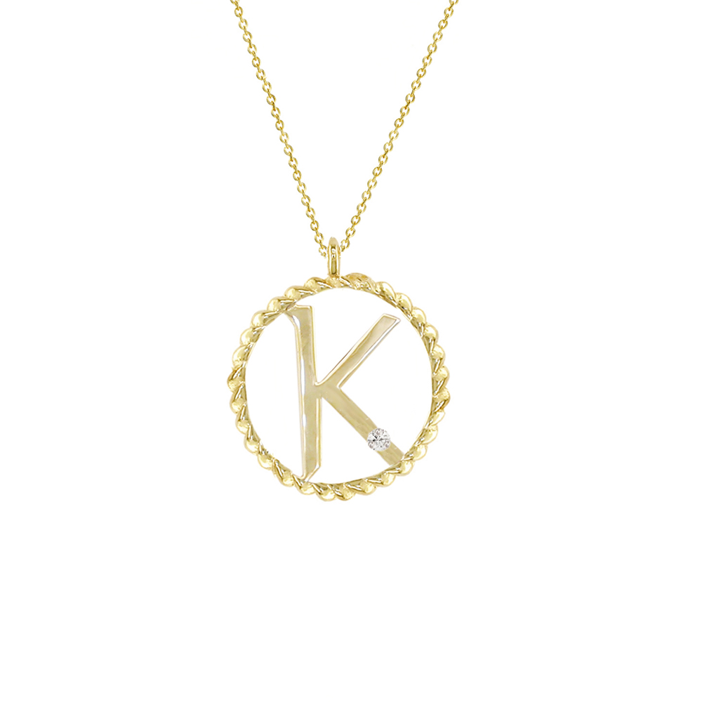 Monogram Necklace - K | JENNY BIRD