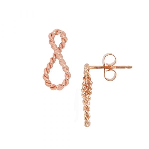 Rose gold Infinity earrings