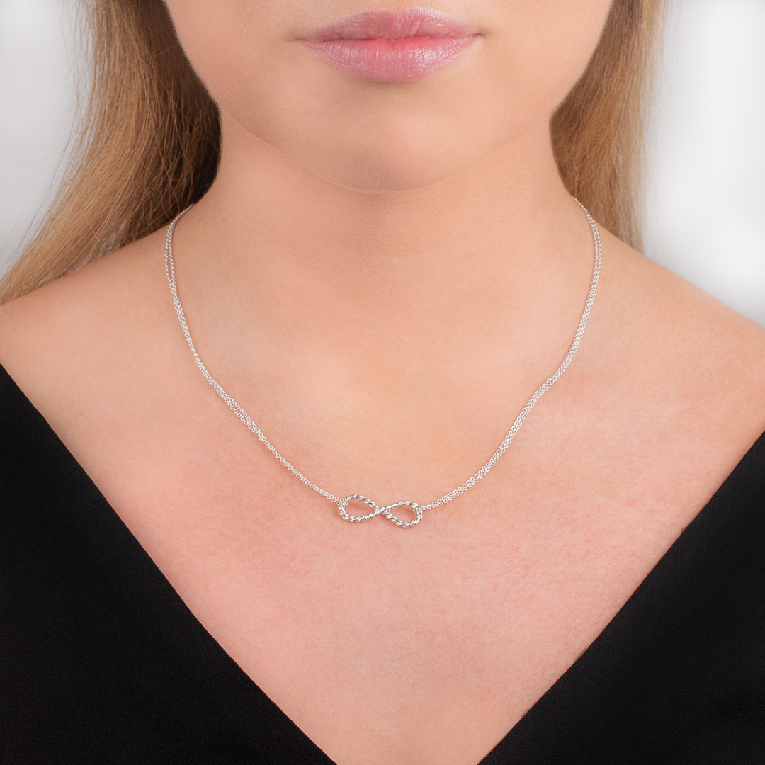 AP244- silver infinity necklace