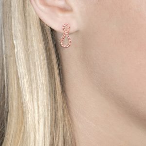 Rose gold Infinity earrings