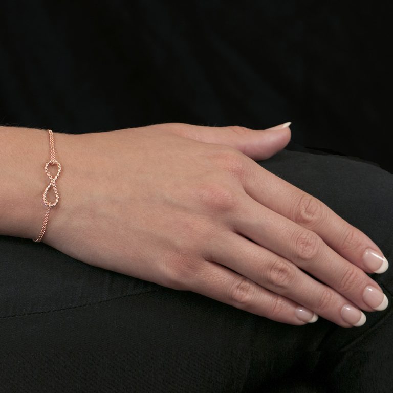 9ct Rose Gold Infinity Bracelet London Road Jewellery