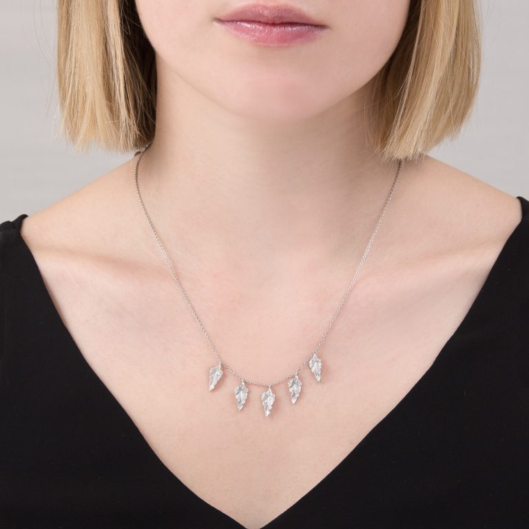 Elegant Silver Necklace With Moon And Stars main image 1