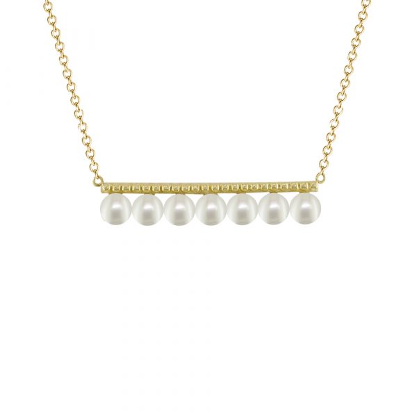 9ct Yellow Gold Pearl Pendant Necklace - London Road Jewellery