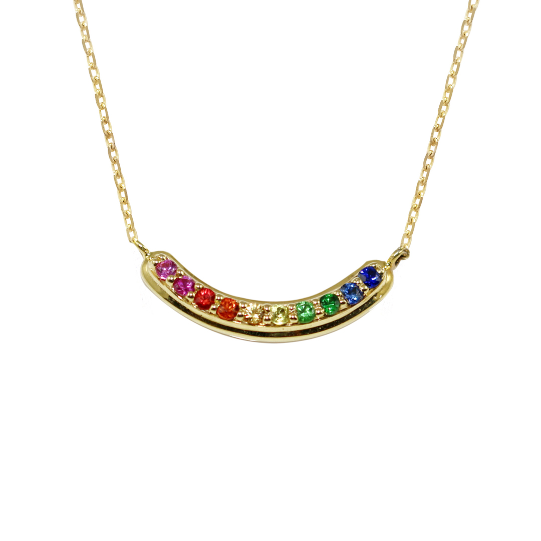 Rainbow necklace - Silverbean Jewellery