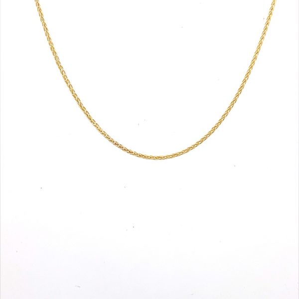 9ct yellow gold spiga chain necklace