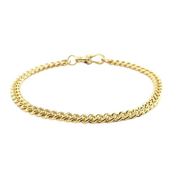 9 carat gold curb bracelet with swivel clasp