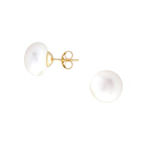 AE582 9ct yellow gold pearl stud earrings