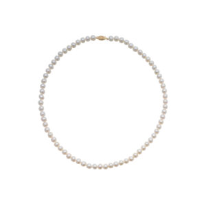 9ct Yellow Gold 6-7mm White Freshwater Pearl 16" Necklace