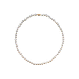 9ct Yellow Gold 6-7mm White Freshwater Pearl 18" Necklace