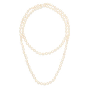 9-10mm White Freshwater Circle Pearl 32" Necklace